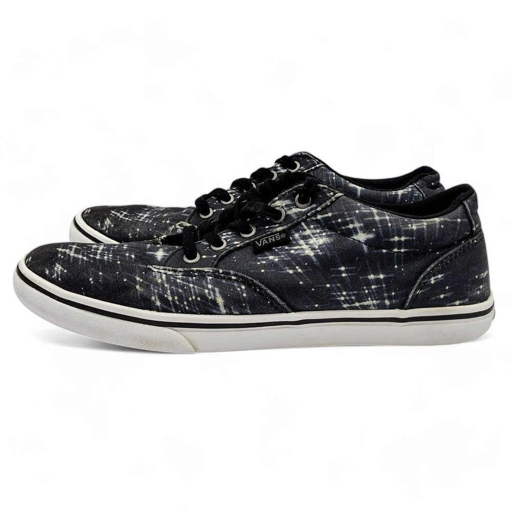VANS Winston Shooting Stars Skate Shoes Lace Up Black White TC9R Women's Size 7